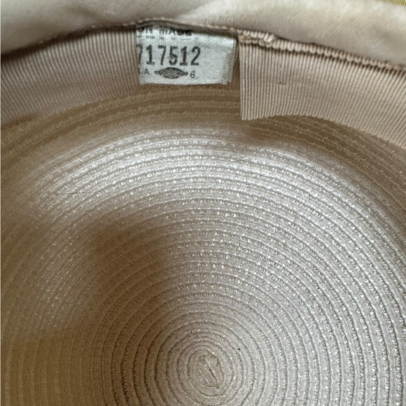 1940s/50s Union Label White Ribbon Straw Hat - Picture 5 of 5
